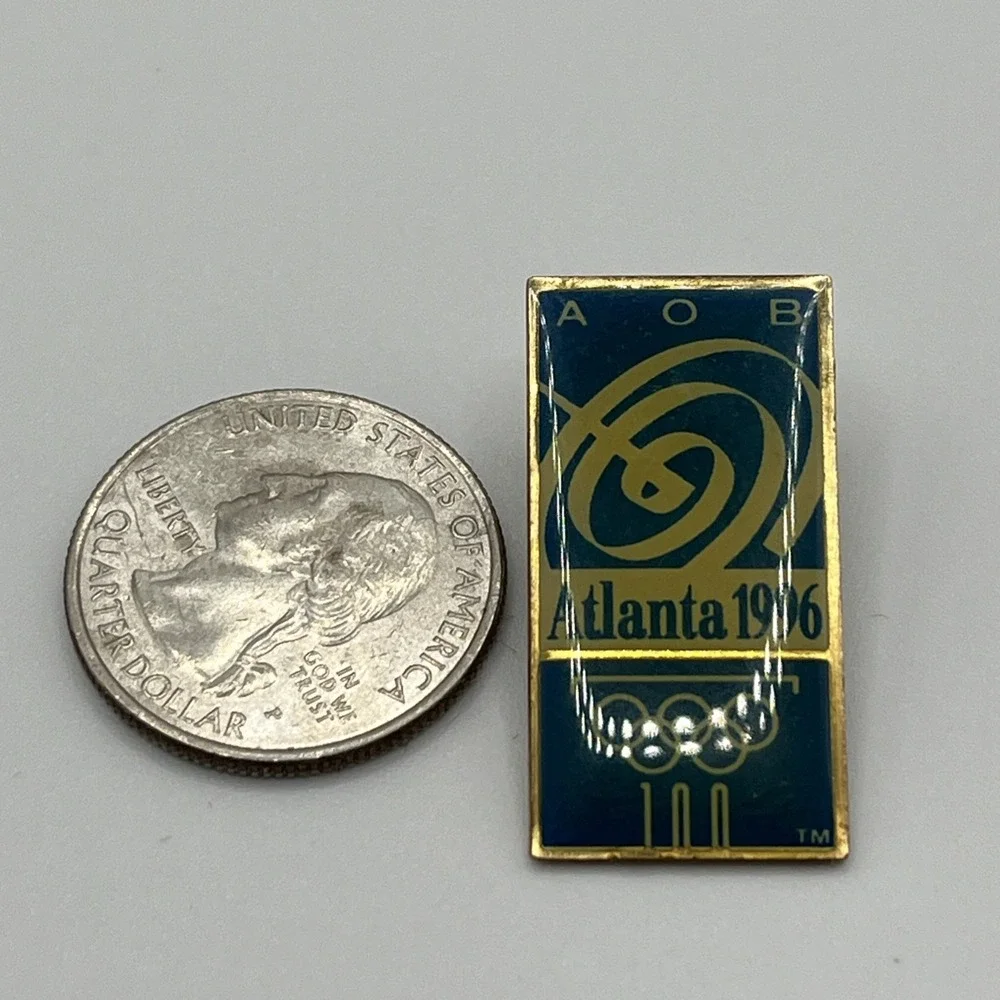 Vintage 1996 Atlanta Summer Olympics Broadcasting Company AOB Lapel‎ Hat Pin